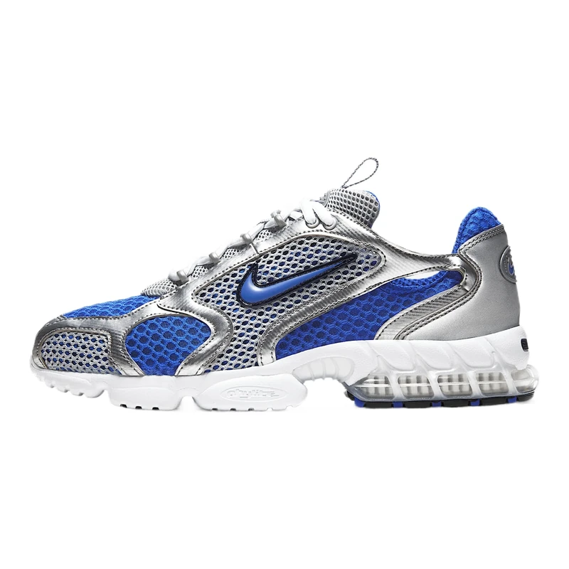 NIKE CJ1288-002 Air Zoom Spiridon Cage 2 Men Metallic Silver/Varsity Royal UK 6.5