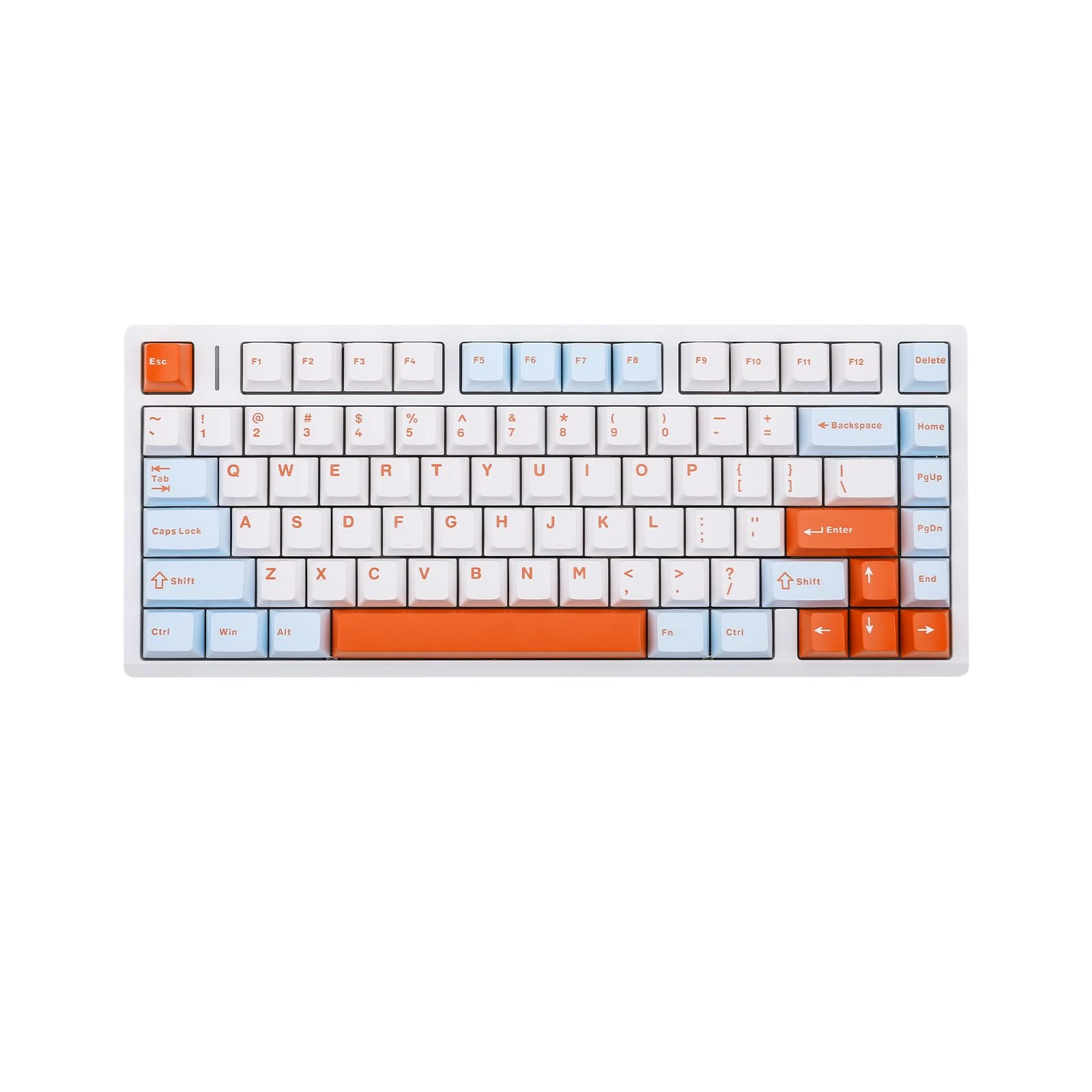 EPOMAKER AULA M75 Wireless Gaming Keyboard with 8000mAh Battery, 75% CNC Aluminum Mechanical Keyboard, Hot Swappable, Creamy Gasket, RGB Backlight, NKRO for Games/Office (Blue&White&Orange)