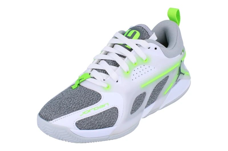 NIKE FZ2471-103 Jordan HEIR Women SAIL/Wolf Grey-Electric Green-White UK 4.5