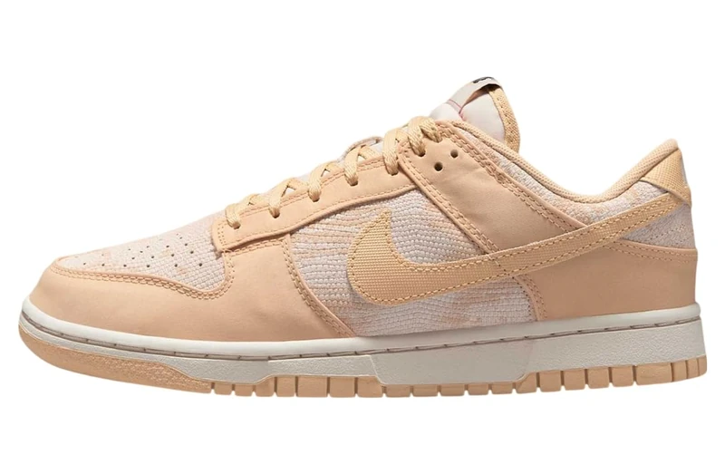 NIKE HJ5777-101 Dunk Low Men LT Orewood BRN/Sesame-University RED UK 5 - Image 1