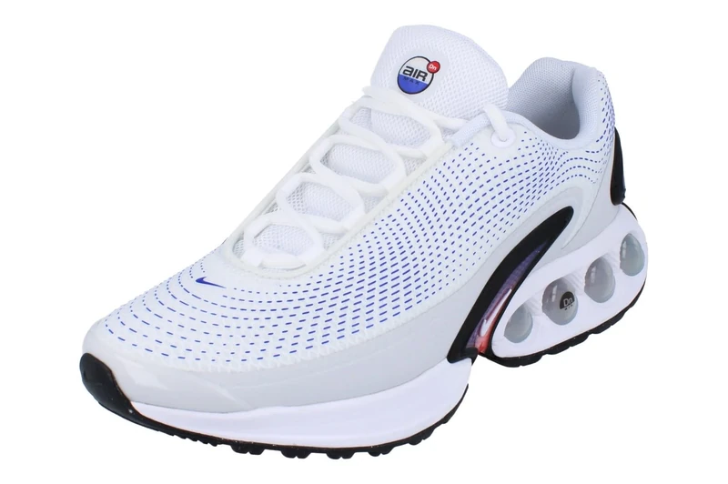 NIKE DV3337-104 Air Max Dn Men White/White-Racer Blue-Bright Crimson UK 8