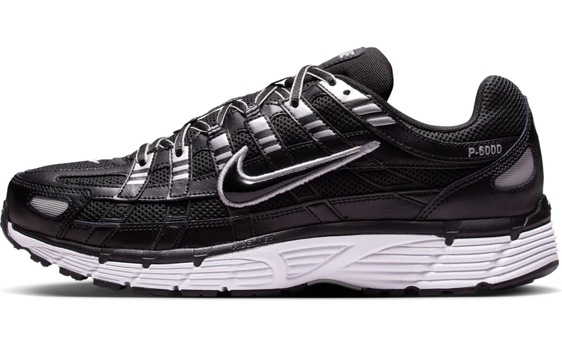 NIKE CD6404-026 P-6000 Men Black/Black-White-Metallic Silver UK 7
