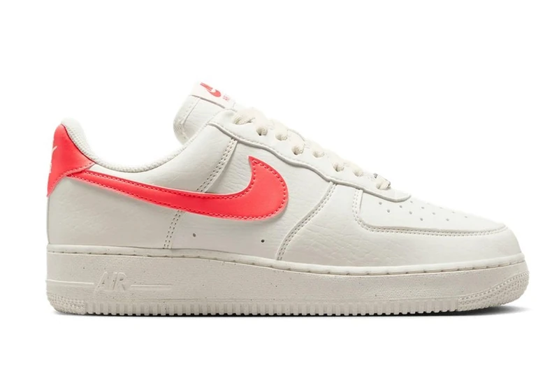 NIKE Men's Air Force 1 '07 Next Nature Sneaker, Sail Sail Hot Lava Metallic Silver, 5.5 UK