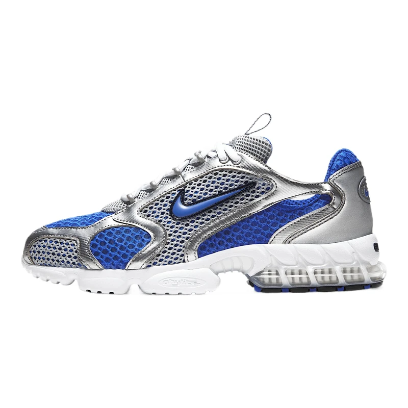 NIKE CJ1288-002 Air Zoom Spiridon Cage 2 Men Metallic Silver/Varsity Royal UK 9 - Image 1