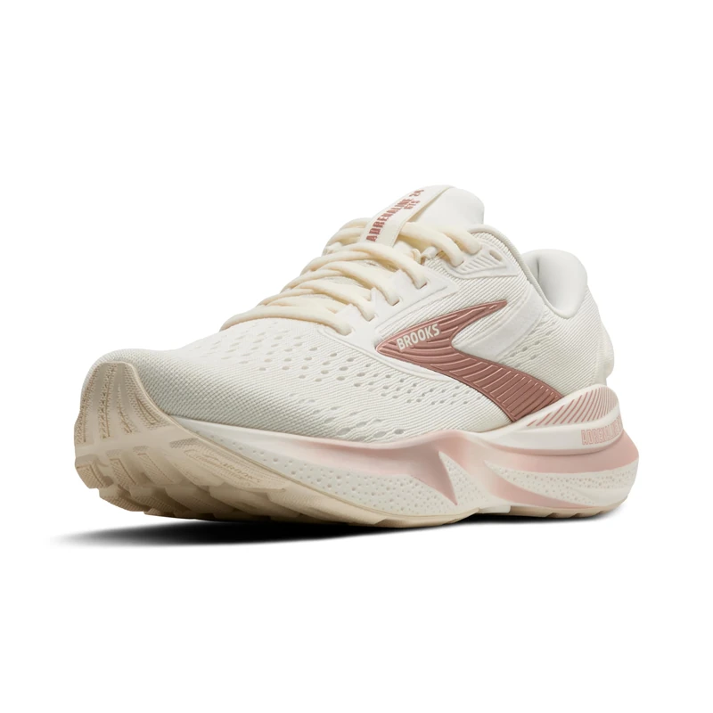 BROOKS Womens Adrenaline Gts 24 Sneaker, Coconut Rose Gold White, 3 UK