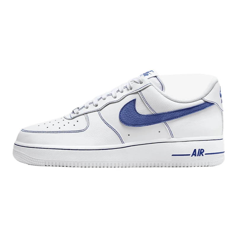 NIKE HQ2037-100 AIR Force 1 '07 LV8 Men White/DEEP Royal Blue UK 7