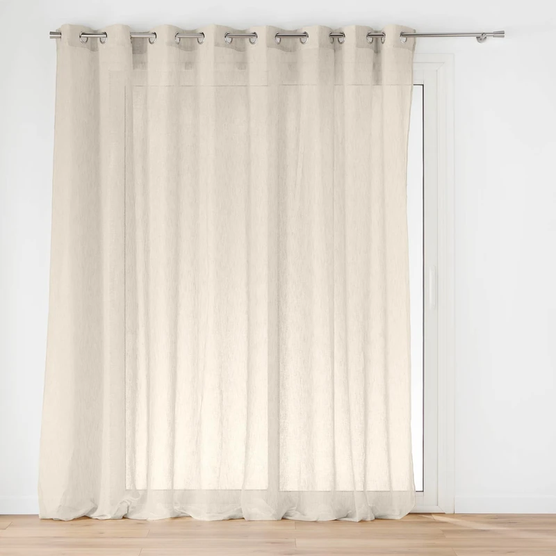 Douceur d'Intérieur, Pug Linen Woven Eyelet Curtain 300 x 240 cm
