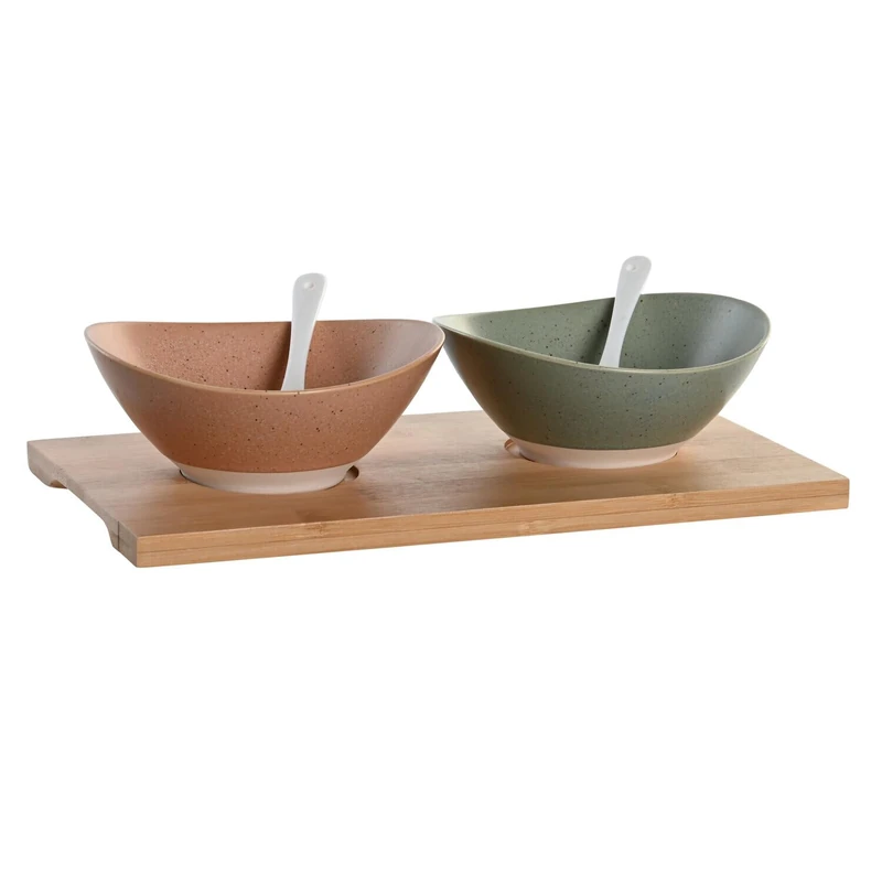 Set of 5 Porcelain Bamboo 29 x 15.5 x 1.5 cm