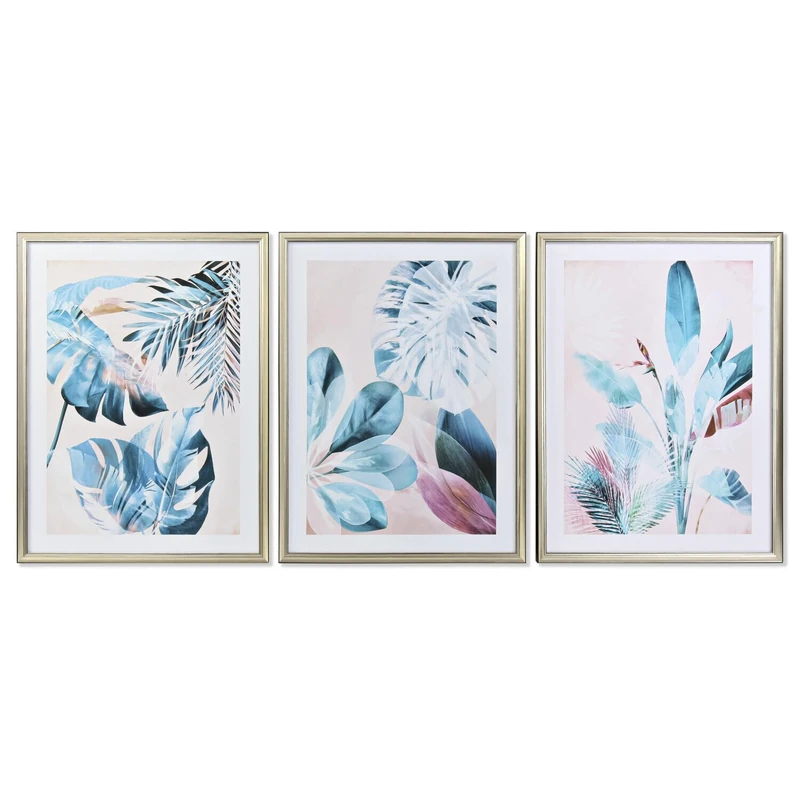 AlexandreHouse Crystal MDF Cuadro 60 x 4 x 80 cm Tropical 3 Surt.