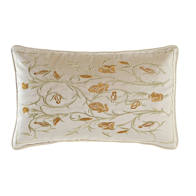COJIN POLYESTER 50X10X30 500 GR, FLORES BORDADO - Image 1