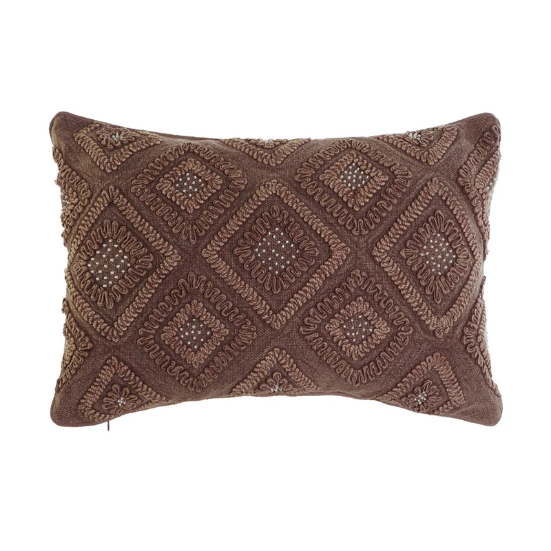 AlexandreHouse FUNDA COJIN ALGODON 60X1X40 ROMBOS BROWN