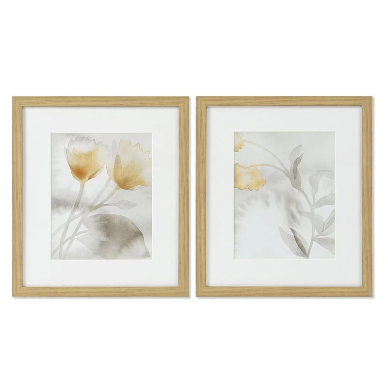 AlexandreHouse LIENZO Cristal Cuadro 33 x 3 x 38 HOJAS 2 SURT - Image 1