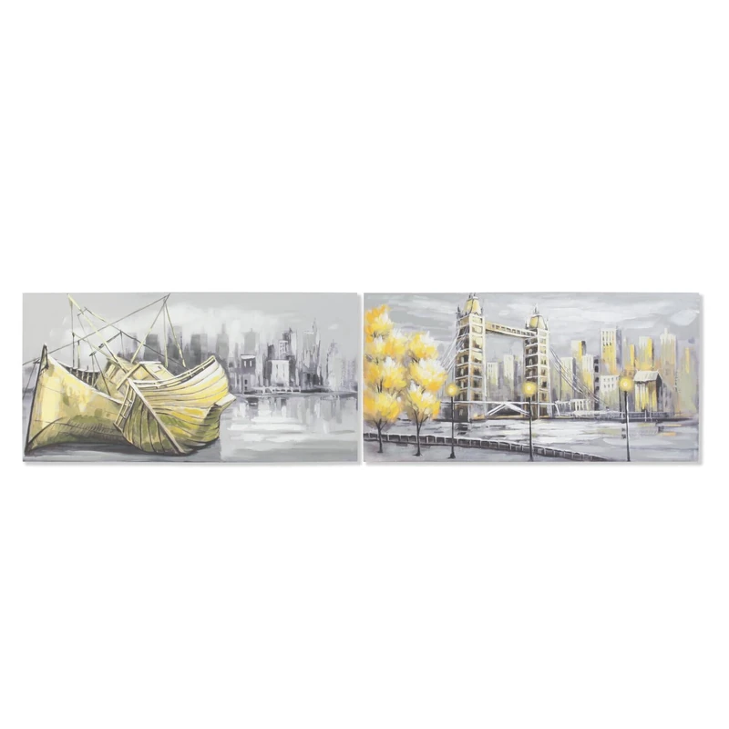 AlexandreHouse CUADRO LIENZO MDF 120X3X60 CIUDAD 2 SURT