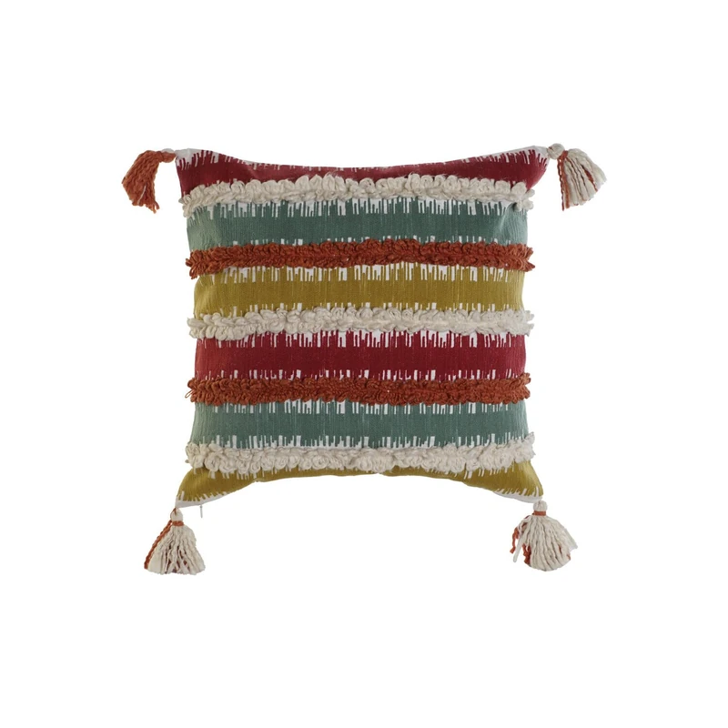 AlexandreHouse Funda Cojin Algodon 50 x 1 x 50 Rayas Multi-Coloured