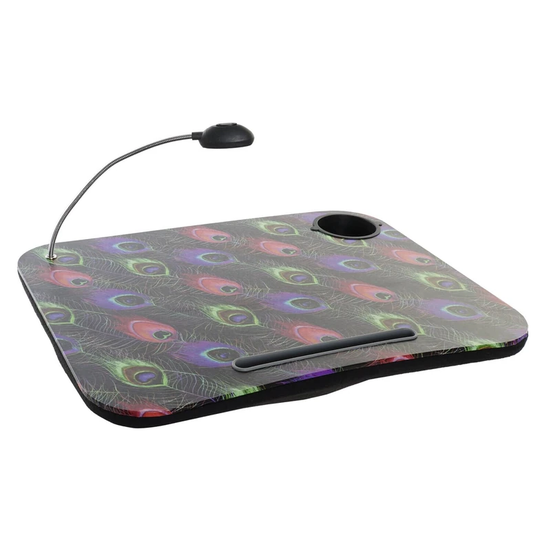 Bandeja LED PVC 48X38X7 Plumas PAVO Real Black - Image 1