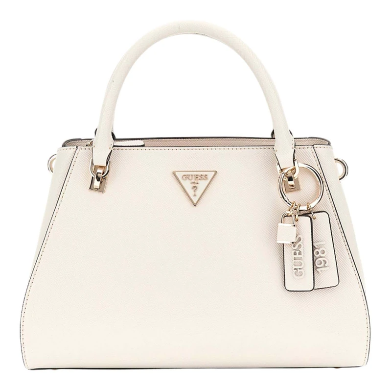 GUESS Women Noelle Luxury Satchel Hand Bag - Bone, One Size