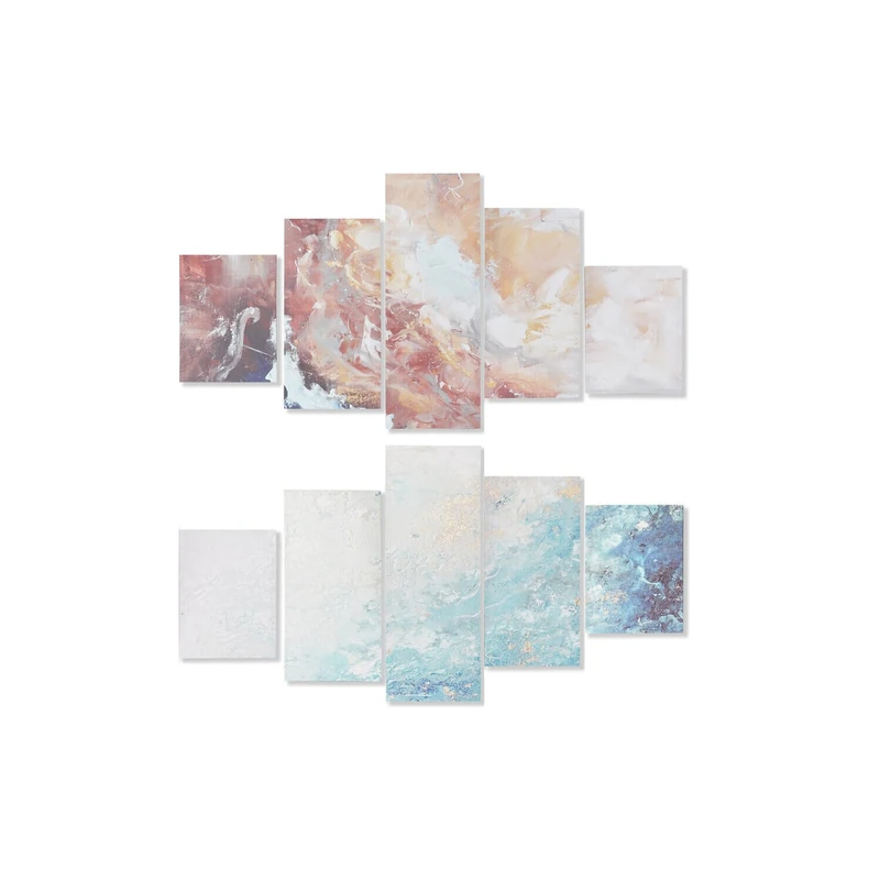 Cuadro Set of 5 Lime Pine 150 x 2 x 80 cm Nebula 2 Surt. - Image 1