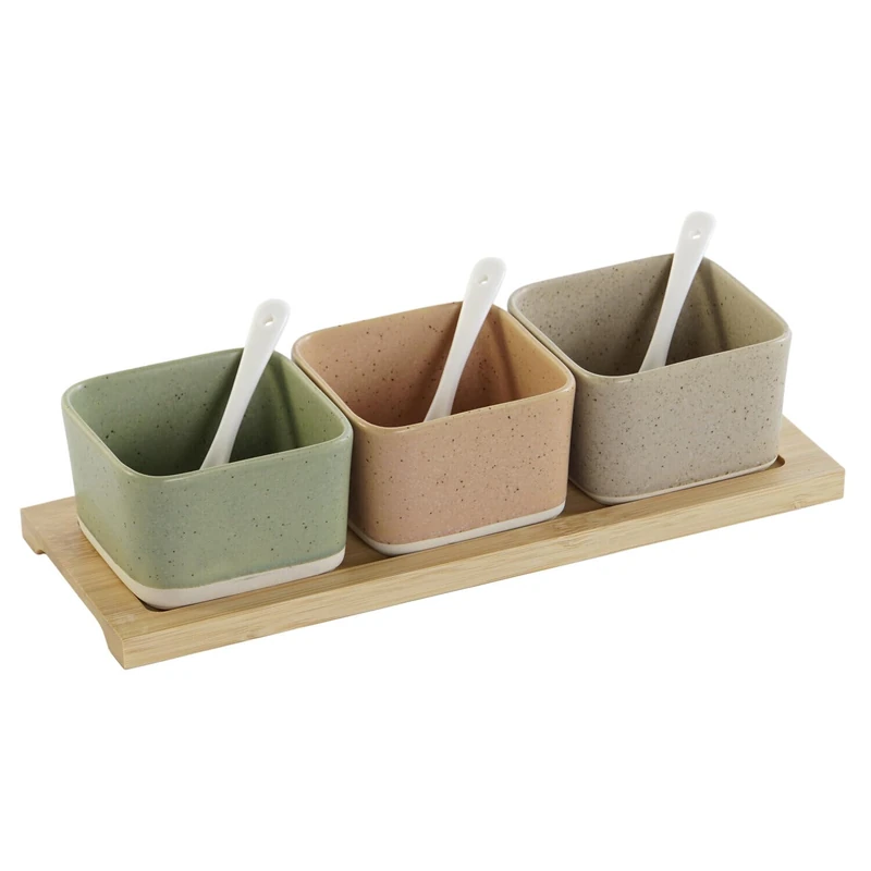 AlexandreHouse Set of 7 Porcelain Bamboo 29 x 11.5 x 1.5 cm
