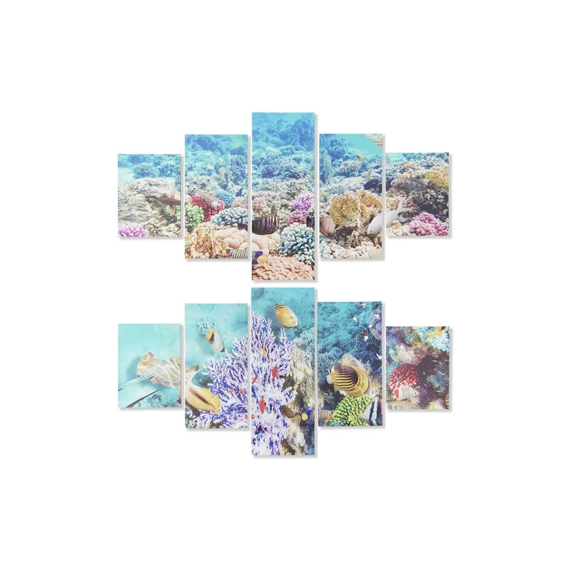 Cuadro Set of 5 Lime Pine 150 x 2 x 80 cm 2 Surt - Image 1