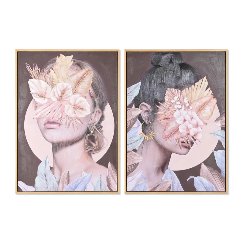 AlexandreHouse LIENZO CUADRO PS 50X3.5X70 CHICA FLORES 2 SURT