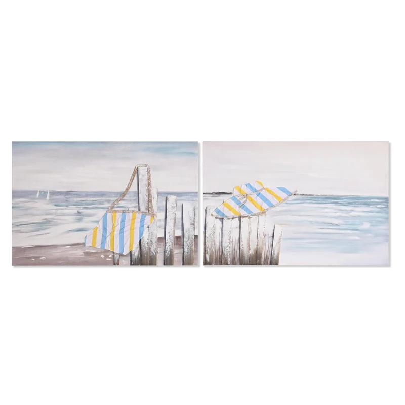 AlexandreHouse CUADRO LIENZO MDF 90X2.5X60 PLAYA 2 SURT