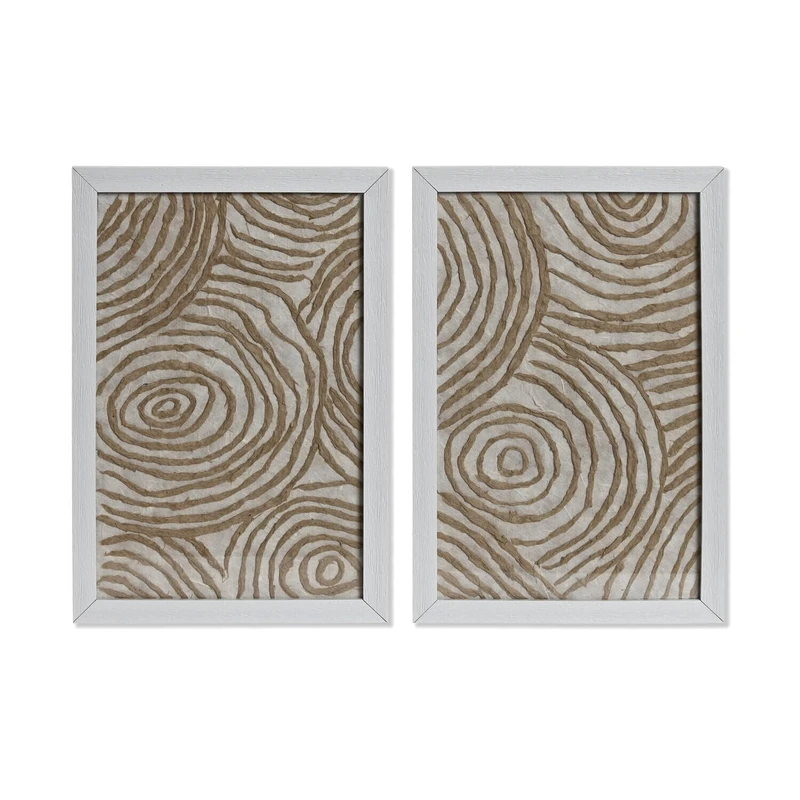 Enmarcado Set of 2 Crystal Papel Machine 20 x 2 x 30 cm - Image 1