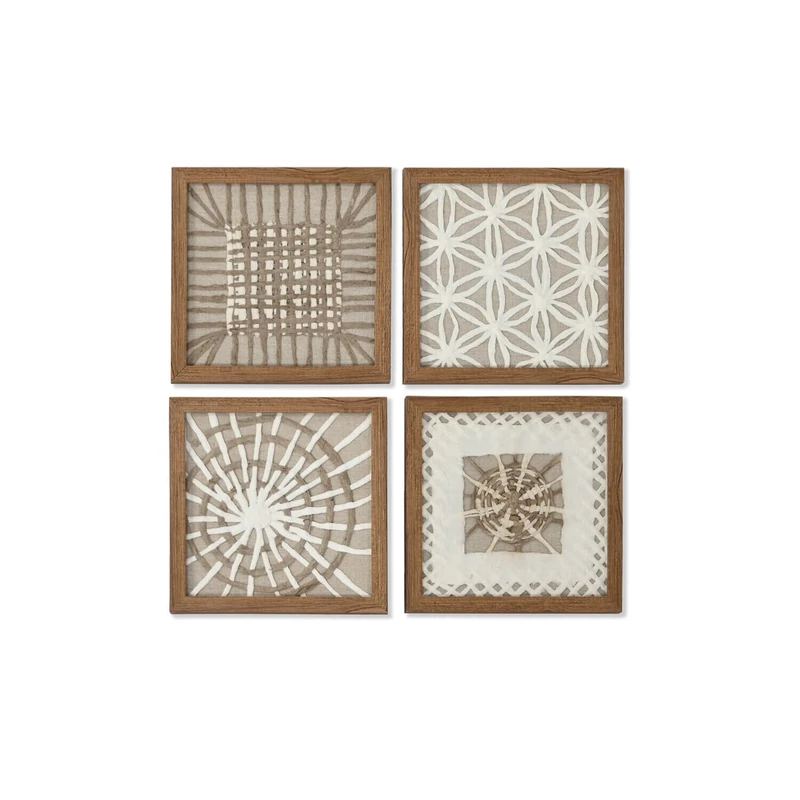 Enmarcado Set of 4 Crystal Papel Machine 22 x 22 x 22 cm - Image 1