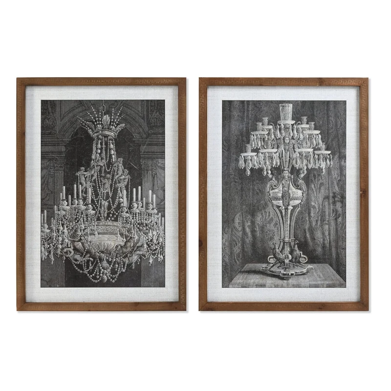 AlexandreHouse Crystal Glass Fir 50 x 2 x 70 cm Lamp 2 Surt. - Image 1