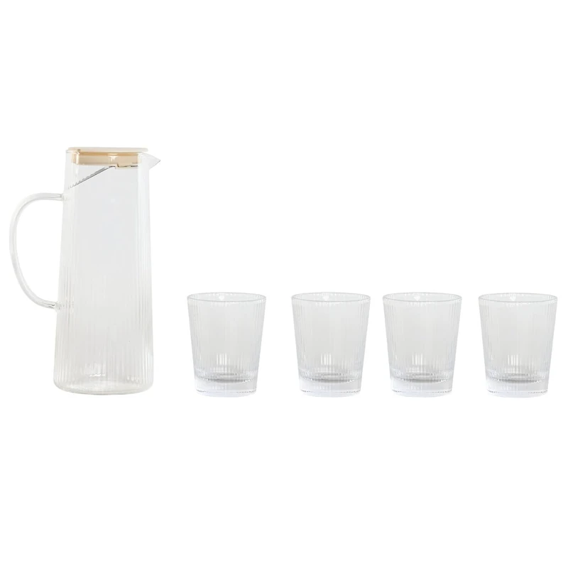 AlexandreHouse Vase Set of 5 Borosilicate 8 x 8 x 9.5 245 ml JARRA 1200