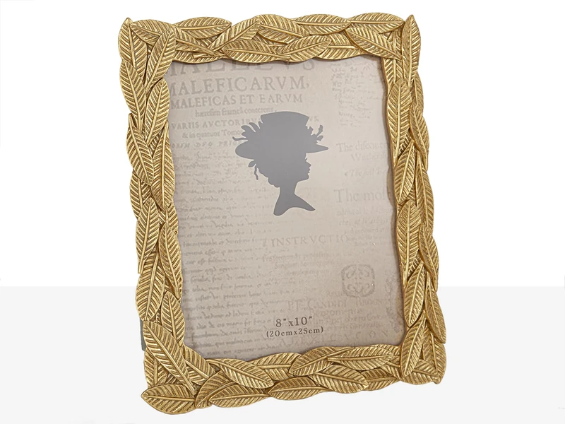 Dorado Hojas Resin Photo Frame - Image 1