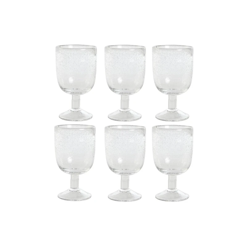 AlexandreHouse Copa Set of 6 Crystal 8 x 8 x 14 300 ml Burbujas - Image 1