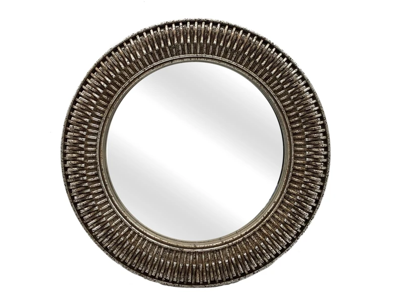 AlexandreHouse ESPEJO PARED REDDO RESIN PLATEADO - Image 1