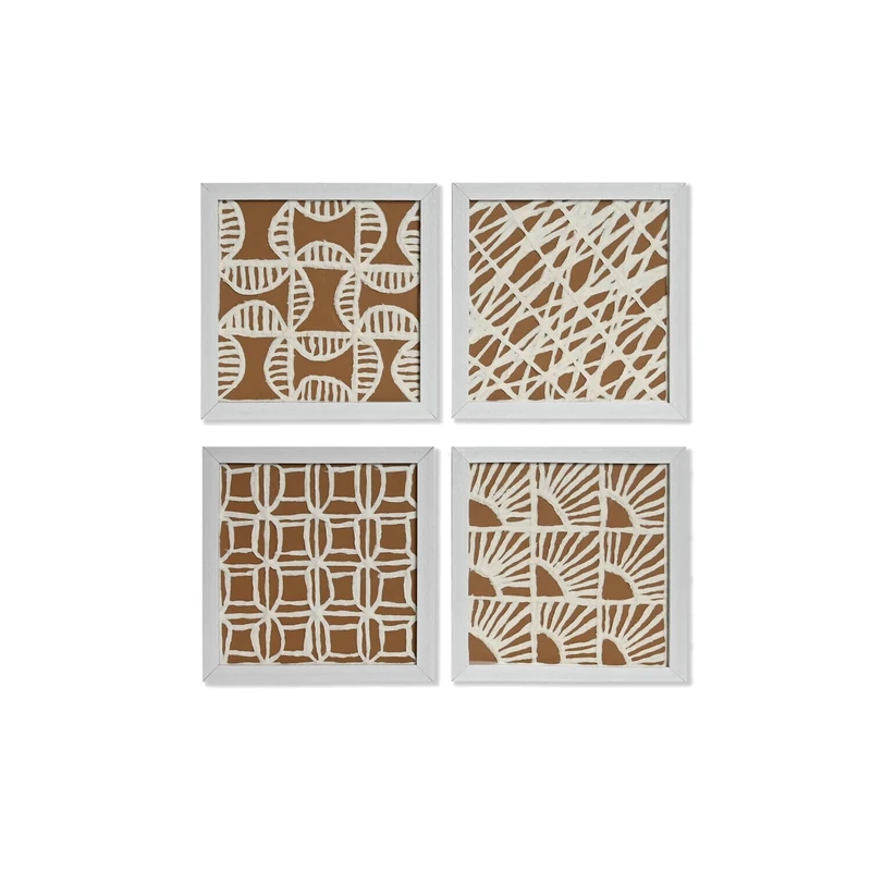 CUADRO Set of 4 Crystal Paper Machine 22 x 2 x 22 cm White - Image 1