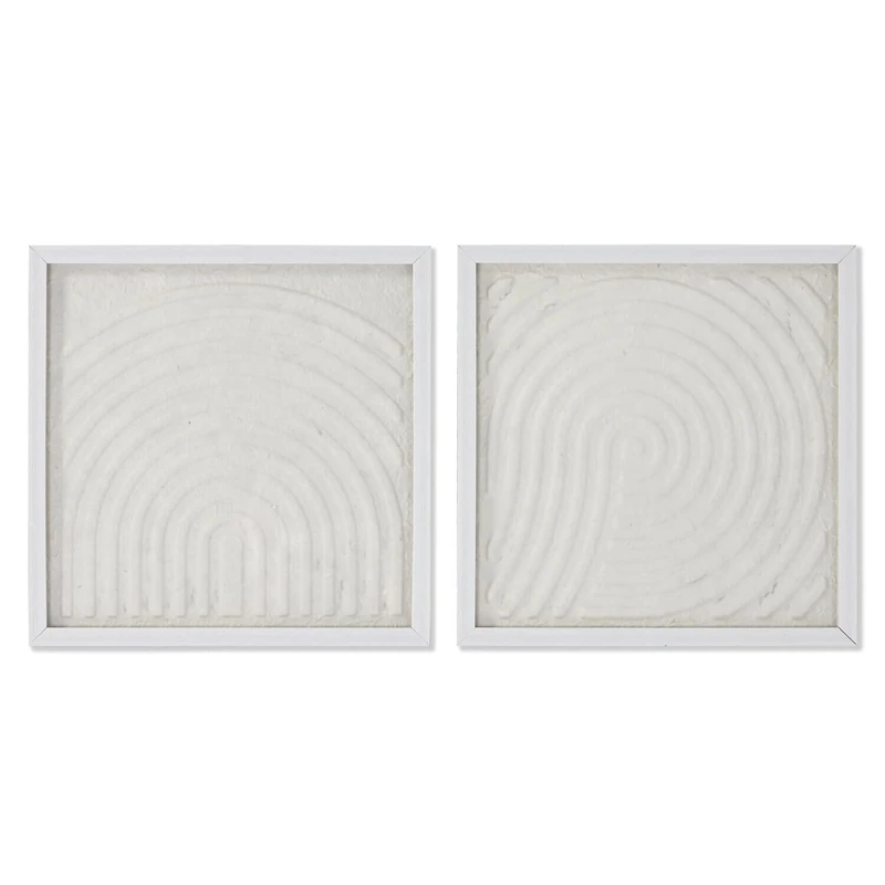 CUADRO Set 2 Crystal Papel Mache 35X2X35 Modern - Image 1