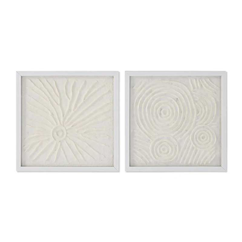Enmarcado Set of 2 Crystal Papel Machine 35 x 2 x 35 cm - Image 1