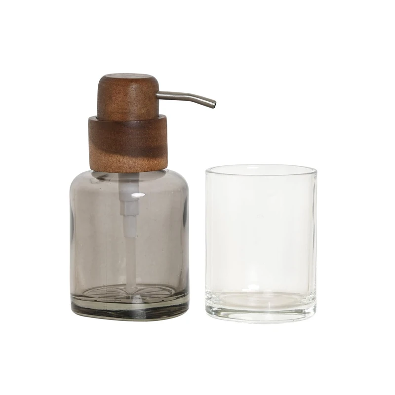 Baño Set of 2 Crystal Acacia 10 x 7 x 16 cm Grey - Image 1
