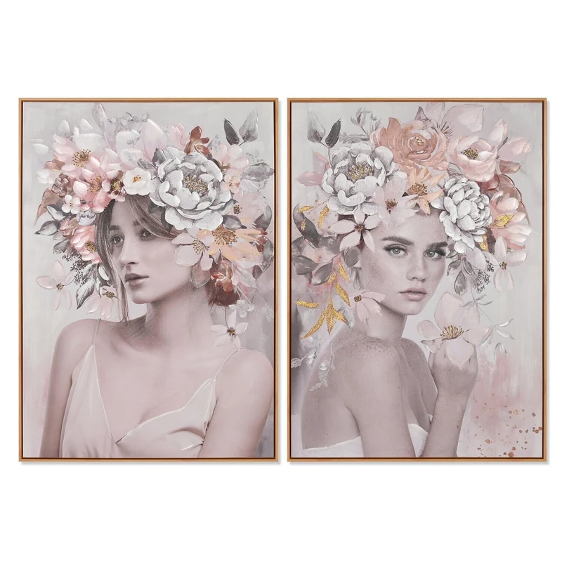 LIENZO CUADRO PS 70X3.5X100 Chica Flores 2 SURT.