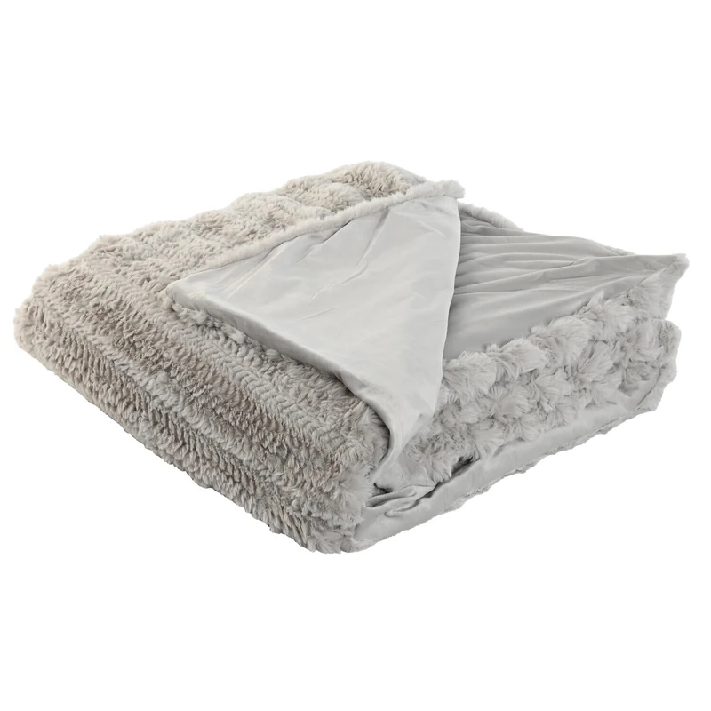 AlexandreHouse Manta Polyester 220 x 240 x 1 580 gsm Cama Gris Claro - Image 1