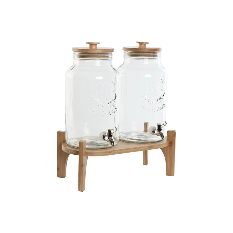 Bebidas Dispenser Set of 2 Crystal 37 x 25 x 46 cm 5.5 L