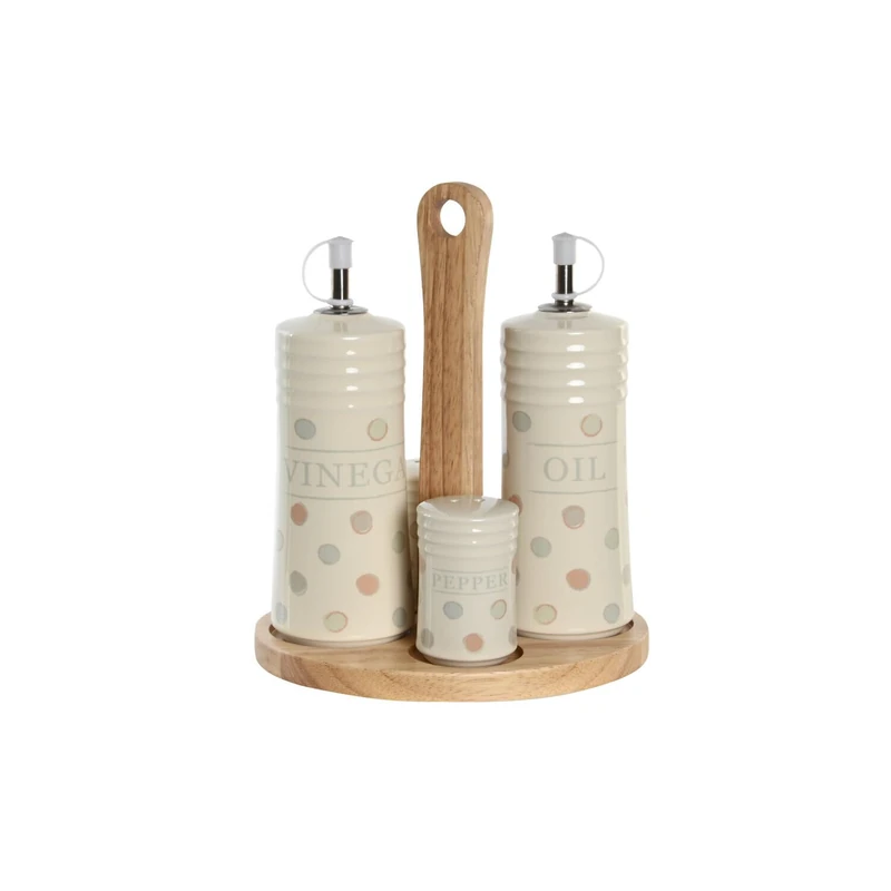 ACEITERA VINAGRERA Set of 4 Stoneware 18X15X22 Topitos