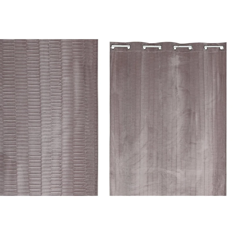 Cortina Polyester 140 x 260 cm 8 Annillas Pink Pole - Image 1
