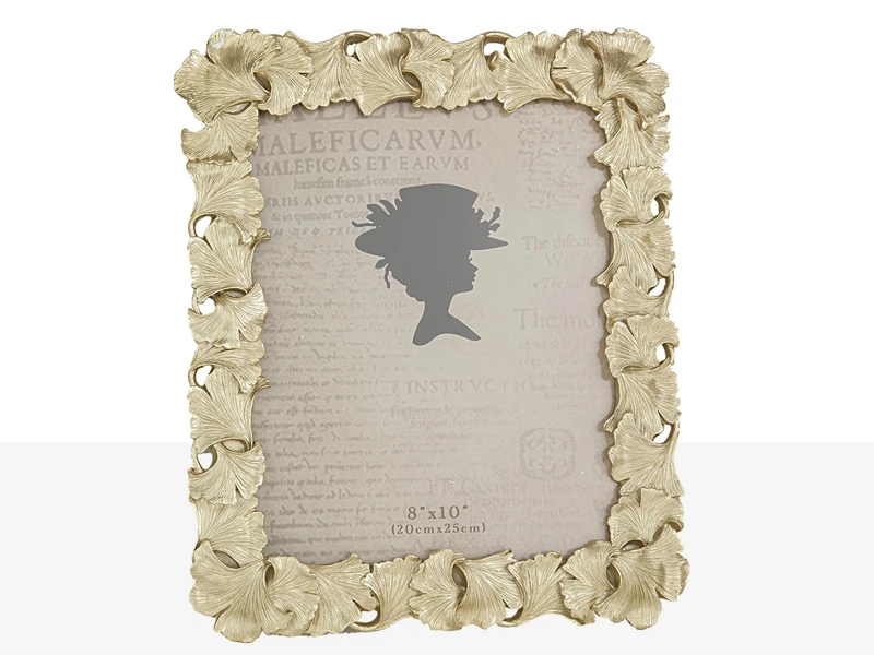 AlexandreHouse PORTAFOTO RESINA Champagne HOJAS Home_10214520, Multicolour - Image 1