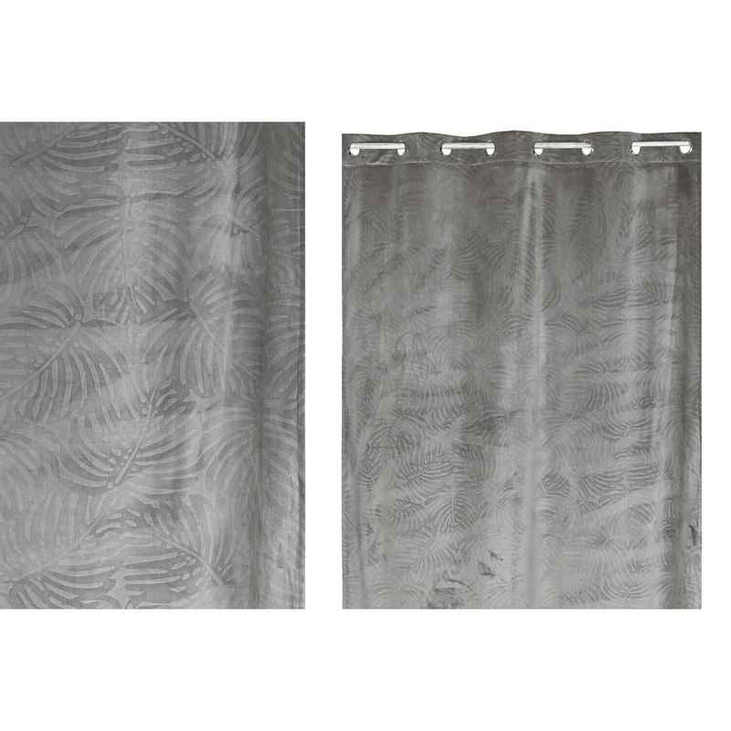 AlexandreHouse Cortina Polyester 140 x 260 cm 8 Annillas Gris Claro