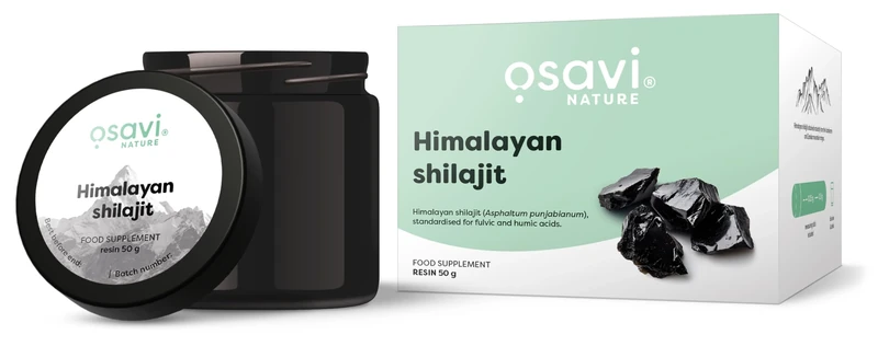 Osavi Himalayan Shilajit – 50 g Resin | 100% Natural Shilajit from The Karakoram & Zanskar Mountains | Rich in Fulvic & Humic Acids for Vitality & Wellness | Eco-Friendly Packaging