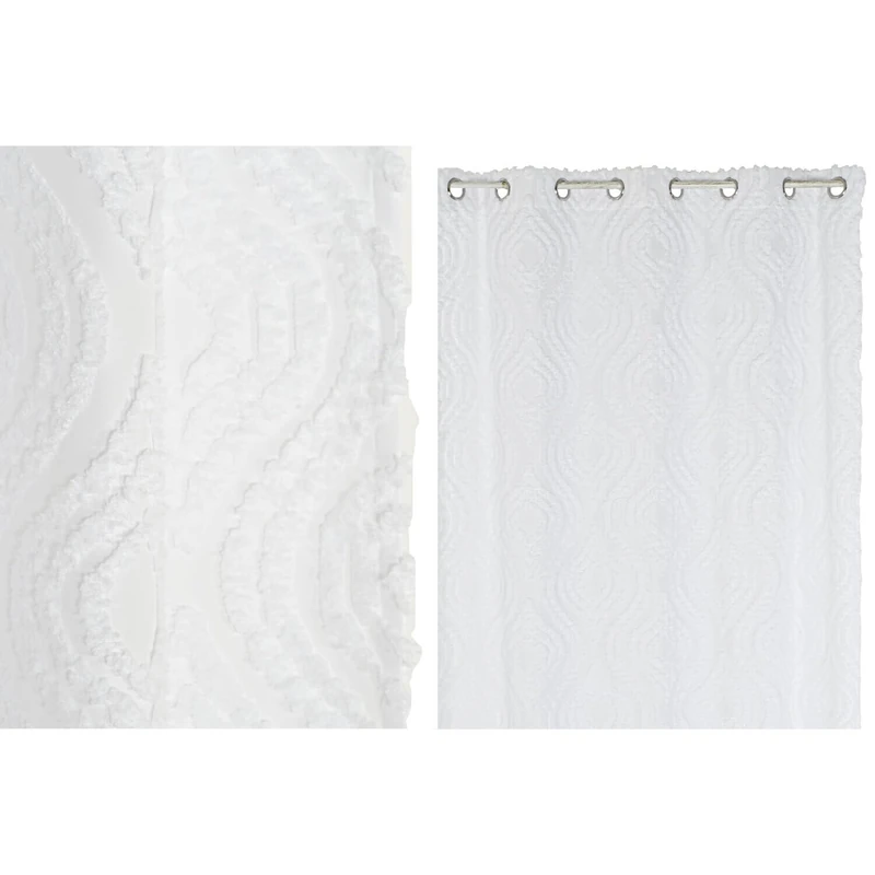 AlexandreHouse Cortina Polyester 140X260 8 Annillas White