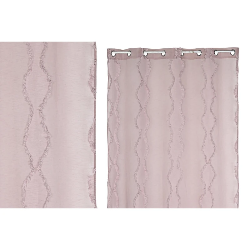 AlexandreHouse Cortina Polyester 140 x 260 cm 8 Annillas Pink Pole - Image 1