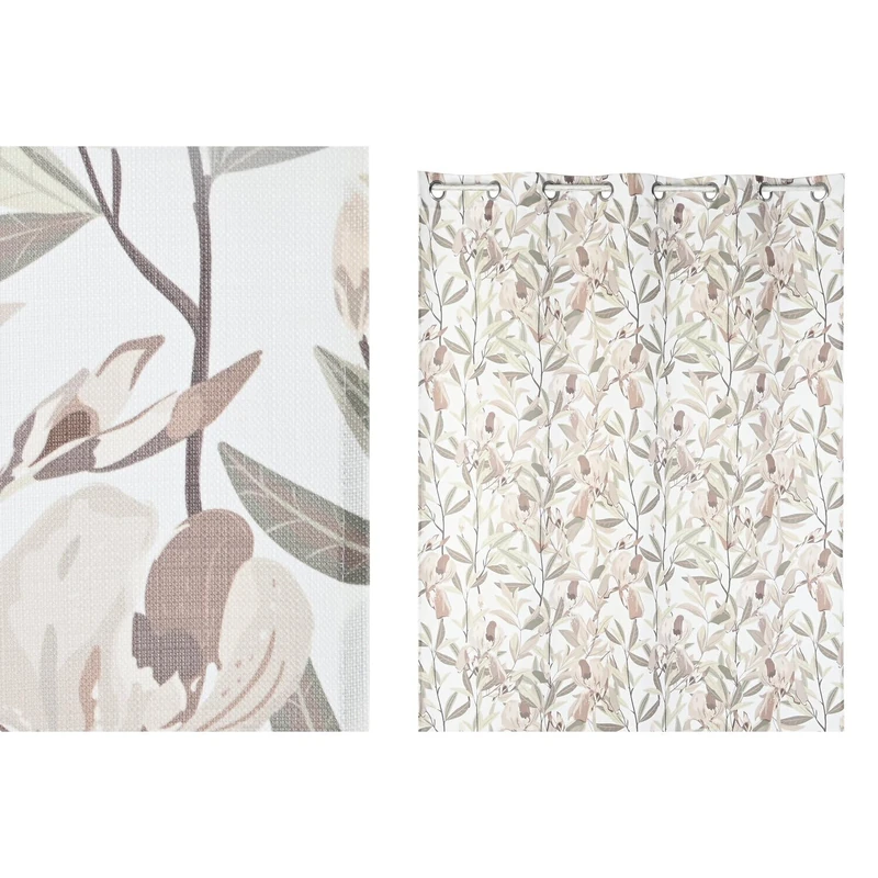 Cortina Polyester 140 x 0.3 x 260 Leaves Imprinted