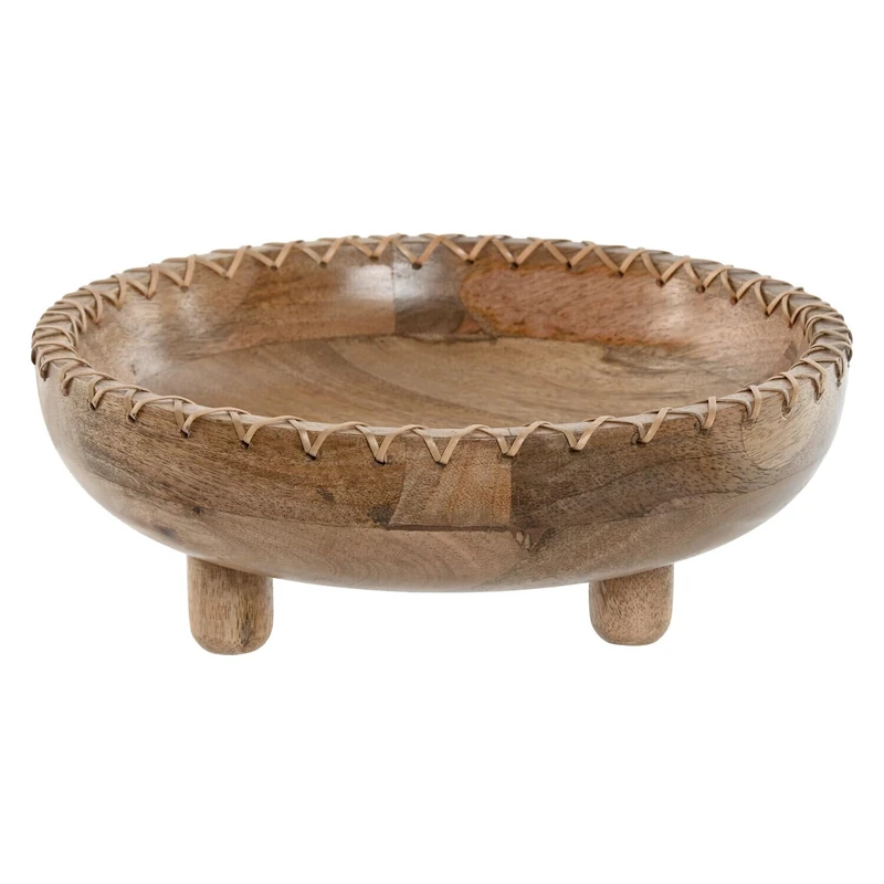 Mesa Mango Ratan Center 25 x 25 x 9 cm Trendado Natural - Image 1