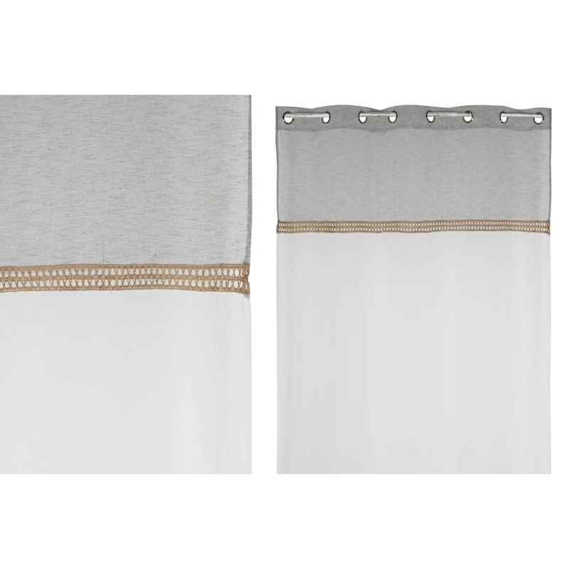 Cortina Polyester 140 x 260 cm 8 Rings Two-Tone