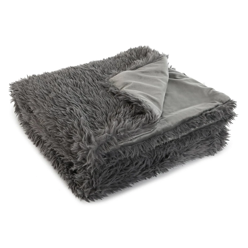 AlexandreHouse Manta Sofia Polyester 130 x 170 x 0 800 gsm Grey - Image 1